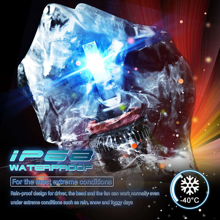 H7 - Pair 120W LED Car Headlight Bulbs 6000K White Car Headlamp 20000LM DC 9V-32V LED Auto Lamp IP68