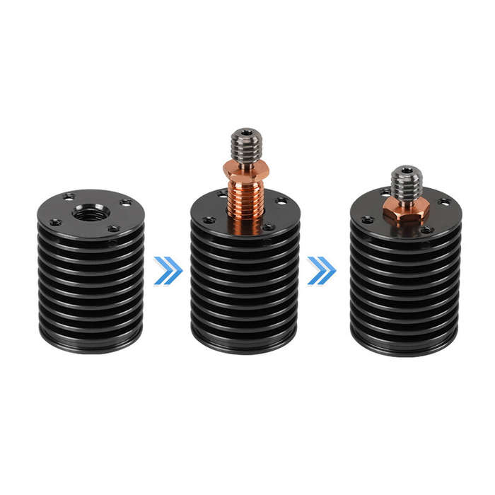 #1 - KINGROON V6 Voron Ceramic Kit Bimetallic Throat Pipe Three-Hole Hardened Steel Nozzle 320C High