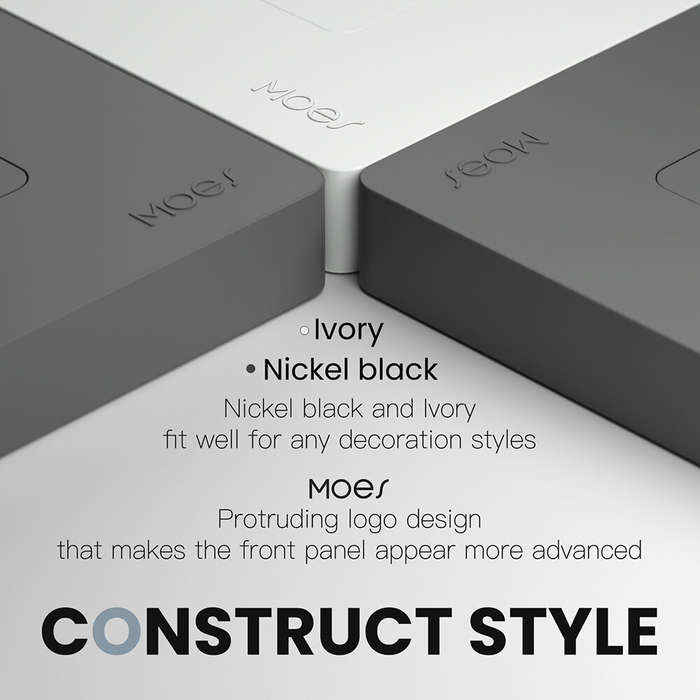 Black - MoesHouse Tuya Smart Zigbe3.0 Push Button Switch 1Gang Remote Smart Life APP Control Timing