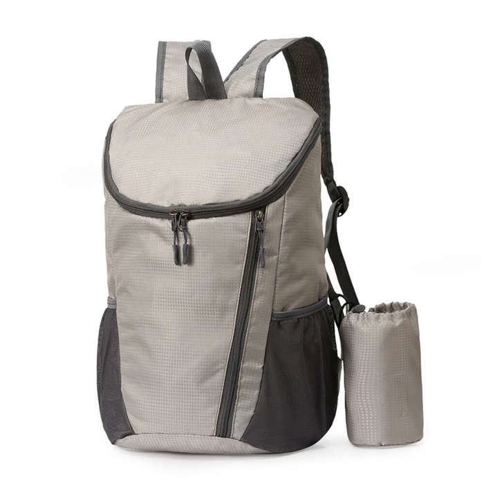 Black - IPRee 20L Day Pack Portable Foldable Backpack Folding Mountaineering Bag Ultralight Outdoor