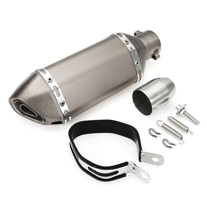 04 - 38-51mm Motorcycle Steel Short Exhaust Muffler Pipe With Removable Silencer Universal