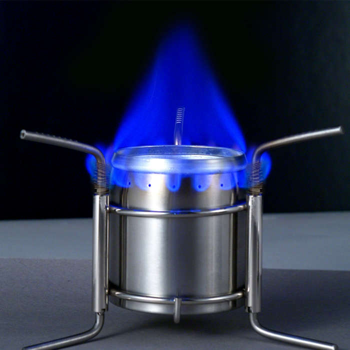 Silver - IPRee Mini Portable Liquid Alcohol Stoves Camping Picnic Stove Outdoor Stainless Steel Liqu
