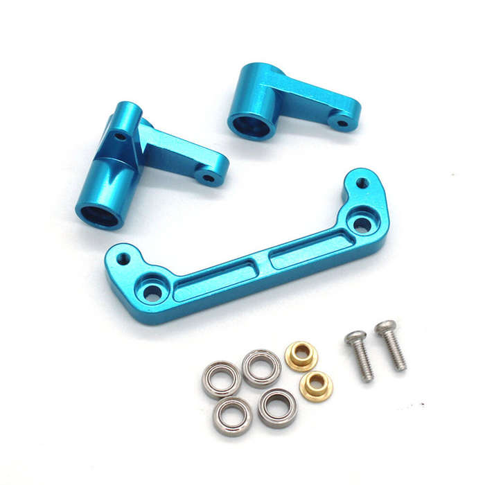 Black - Upgraded Metal Parts Steering Components for 1/14 ZD Racing MT16 BX12 X12S JIUSI PT14R MT14R