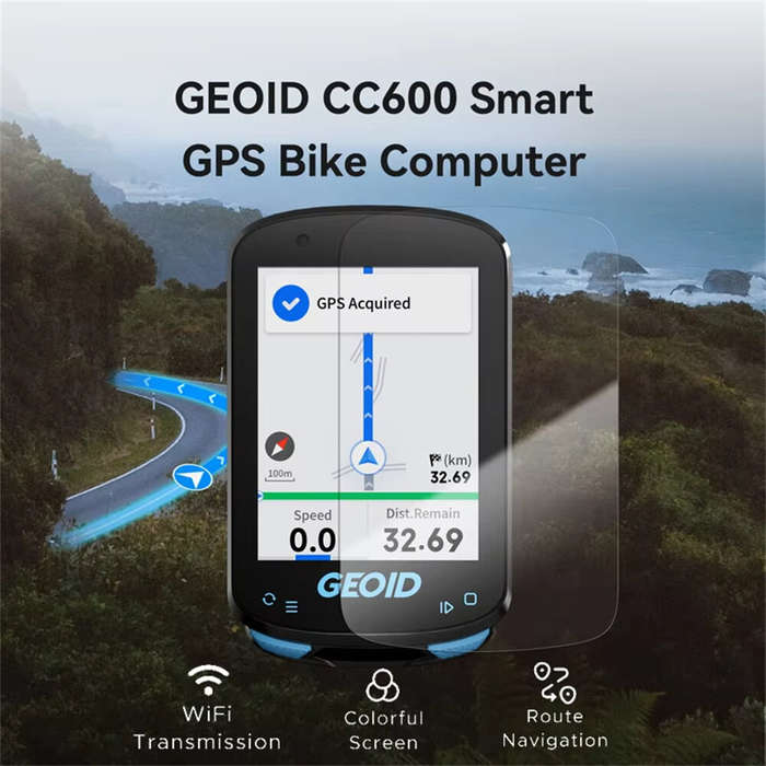 Black - GEOID CC600 Smart Bicycle Computer Wireless With Bluetooth ANT+ Cycling Speedometer IPX7 Wat