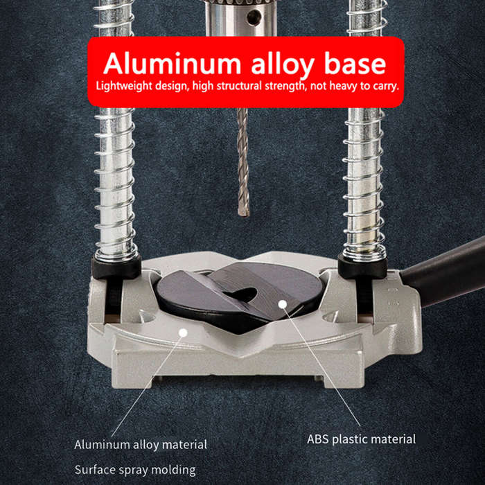 Versatile Drill Stand for Woodworking Enthusiasts Multi-Angle Hole Puncher Mini Drill Hammer Holder