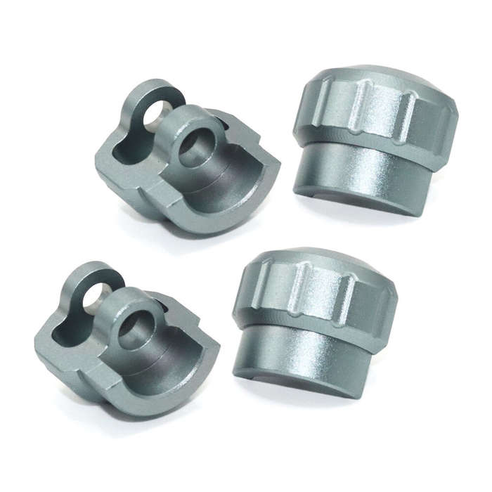 Silver - 4PCS Upgraded Shock Absorber Metal Protective Cap RC Car Parts for 1/8 1/7 Universal Model