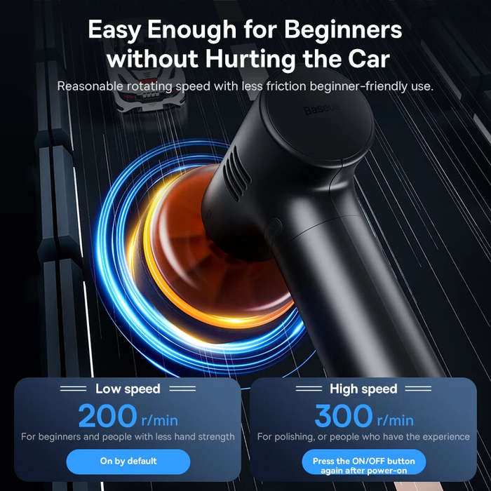 Baseus Lite Car Polishing Machine Cordless Mini Electric Polisher Polish Waxing Car Waxer With Adjus