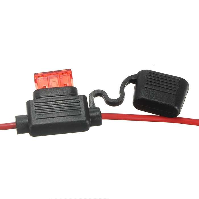 20A - Car Fuse Holder Socket Blade Type In Line 6-32V with 10/15/20/30A Replacement Fuses Waterproof