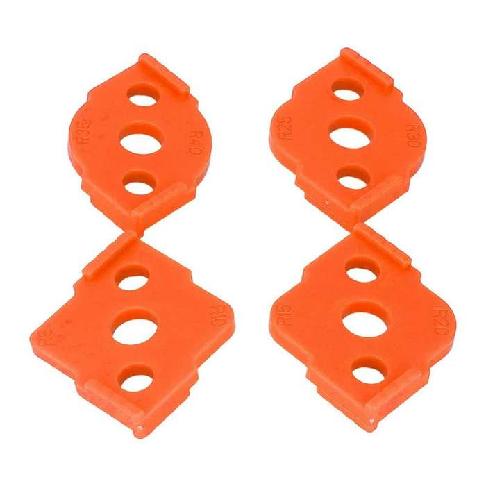 4pcs Woodworking Router Corner Templates Jig R Angle Routing Curved Corner Milling Circular Radian H