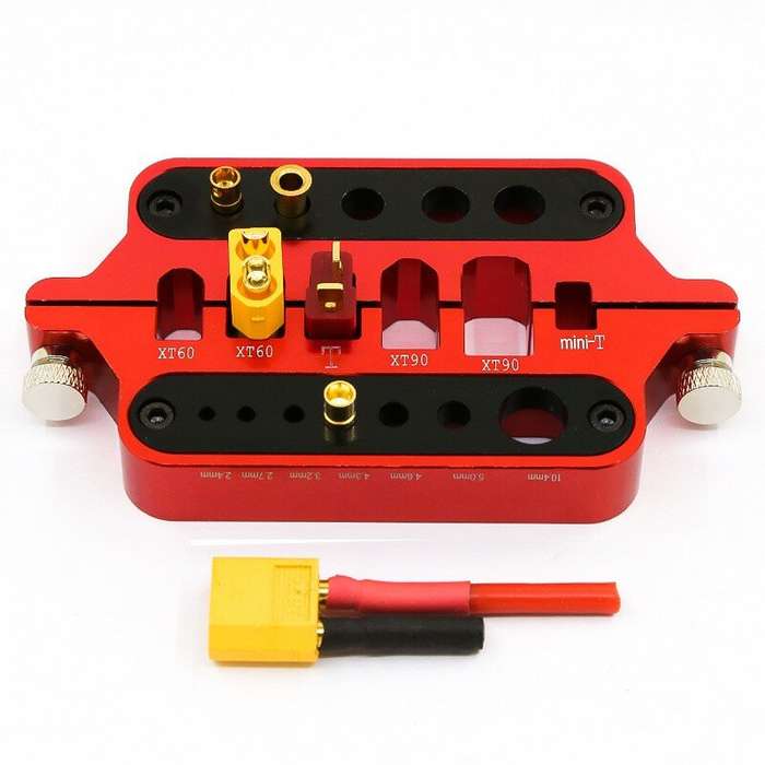 Blue - Alloy Universal Soldering Station for XT60 XT90 Mini T Deans Banana Connectors Plugs RC Hobby