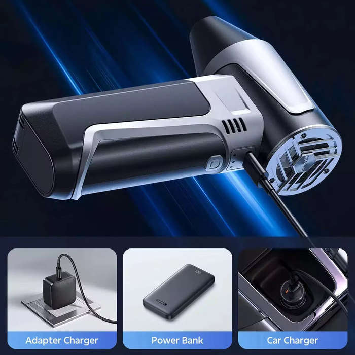 Black - 160,000RPM Peak Mini Turbo Fan Electric Dust Blower High Speed Brushless Motor 52m/s Wind 3