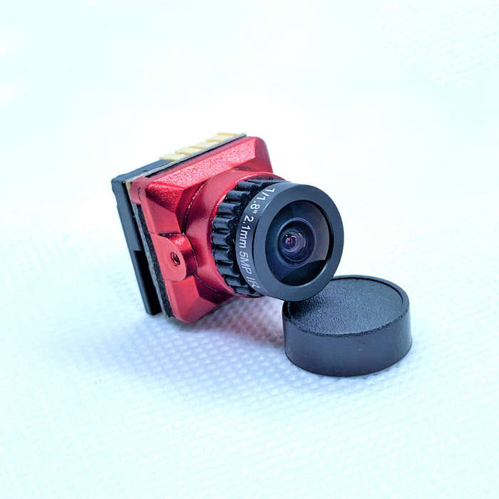 Red - JJA B19 1500TVL 1/3 CMOS 2.1mm Lens Mini FPV Camera With OSD Configuration Board PAL/NTSC for