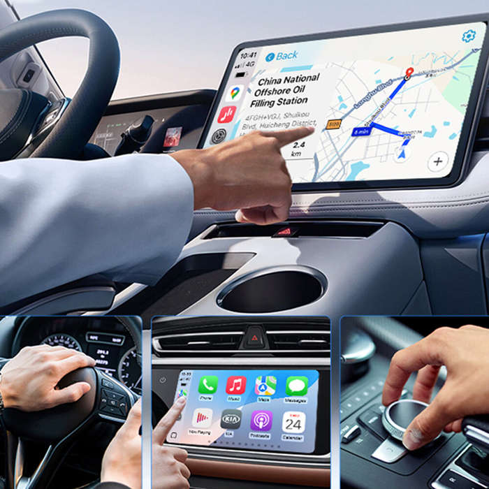 Blue - MINI SE PRO Wireless Adapter Smart CarPlay Android Auto USB Dongle Dual Band WiFi Bluetooth A