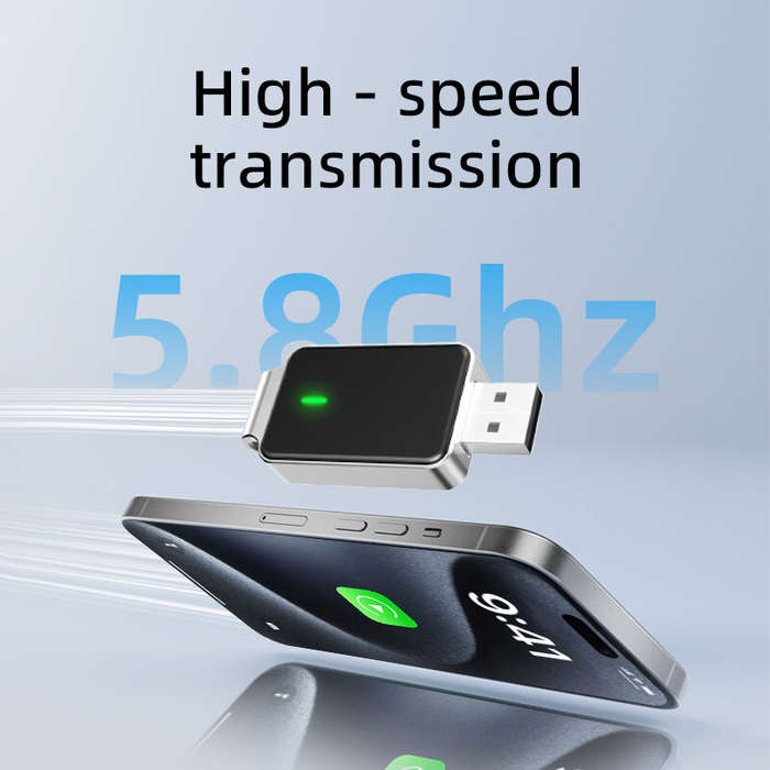 Black - BABAOLONG 2 in 1 Wireless Carplay & Android Auto Adapter, Convert Wired to Wireless Adapter