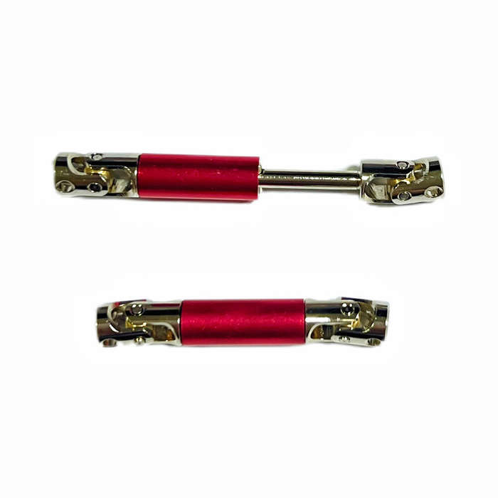 Red - 2PCS LDRC 18401 18499 1/18 Rock Crawler RC Car Parts Metal Drive Shaft Vehicles Models Spare A