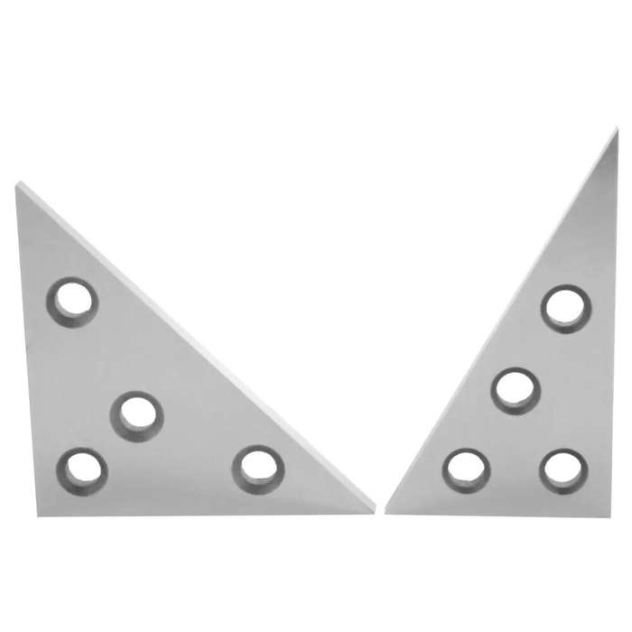 A - 2PCS Solid Angle Plates Set 30-60-90 & 45-45-90 Degrees Precision +/- 20 Seconds Machinist Tool