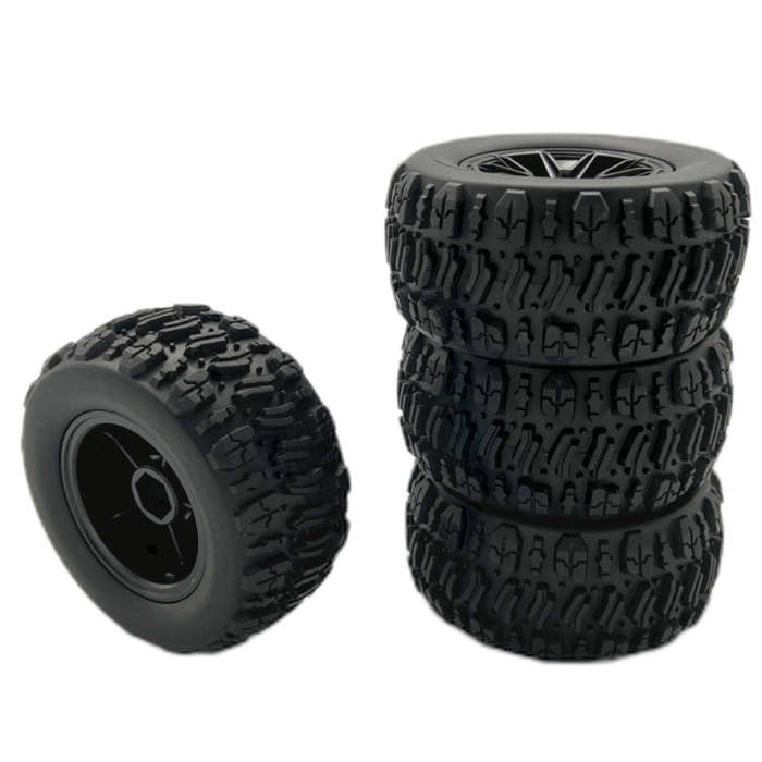 Tires - 4PCS Upgraded Tires Wheels for Wltoys 144010 MJX 14209 14210 1/14 1/16 RC Cars Vehicles Mode