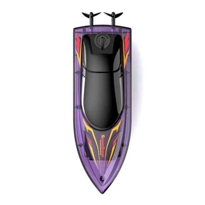 Yellow - JJRC S13 RTR 2.4G RC Boat LED Light Capsized Reset High Speed Racing Waterproof Ship Vehicl