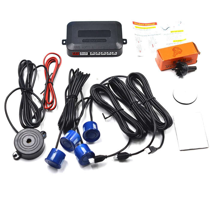 Red - Car 4 Probe Pure Buzzer Car Without Display Reversing Radar Sensor Car Backing-up Radar Sensor