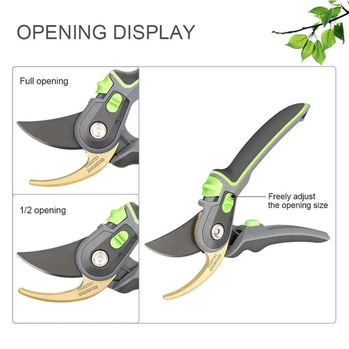 Type1 - Industrial Pruning Shears 205mm SK5 Steel Blade 50mm Length Two-level Opening Ergonomic Non-