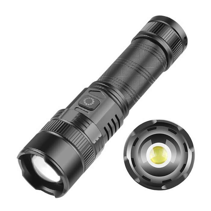 P70 Powerful Extremely Bright 3 Modes + Zomable LED Flashlight USB Rechargeable LED Torch Lantern 26