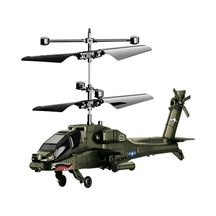 Camouflage Green - 2CH Flying Helicopter Toys USB Rechargeable Induction Hover Helicopter With Remot