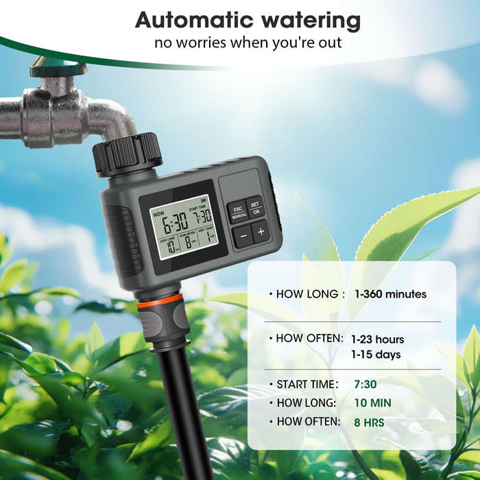UK - SGW01 Smart Irrigation Timer Outdoor Garden Watering Controller Automatic Flower Watering ABS U