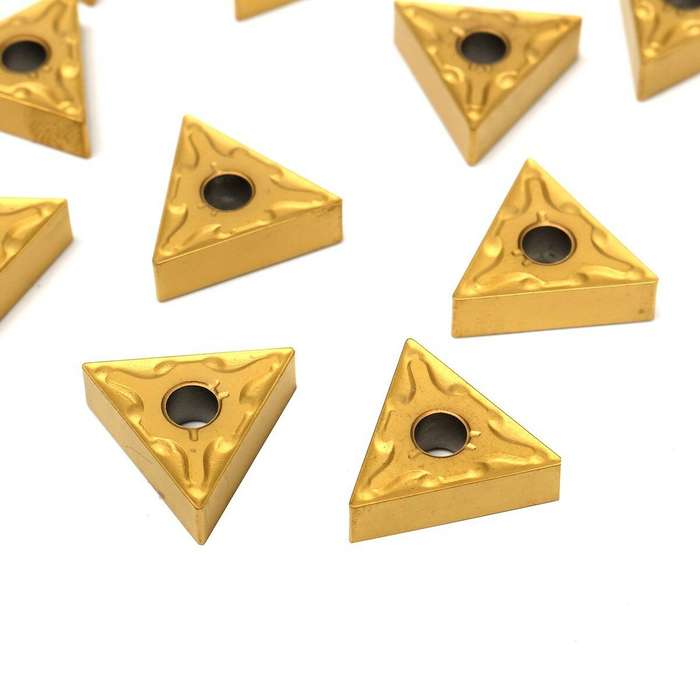 10PCS TNMG160404 Carbide Inserts Gold Blade High Strength Durable Wear Resistant for Finishing Semi-