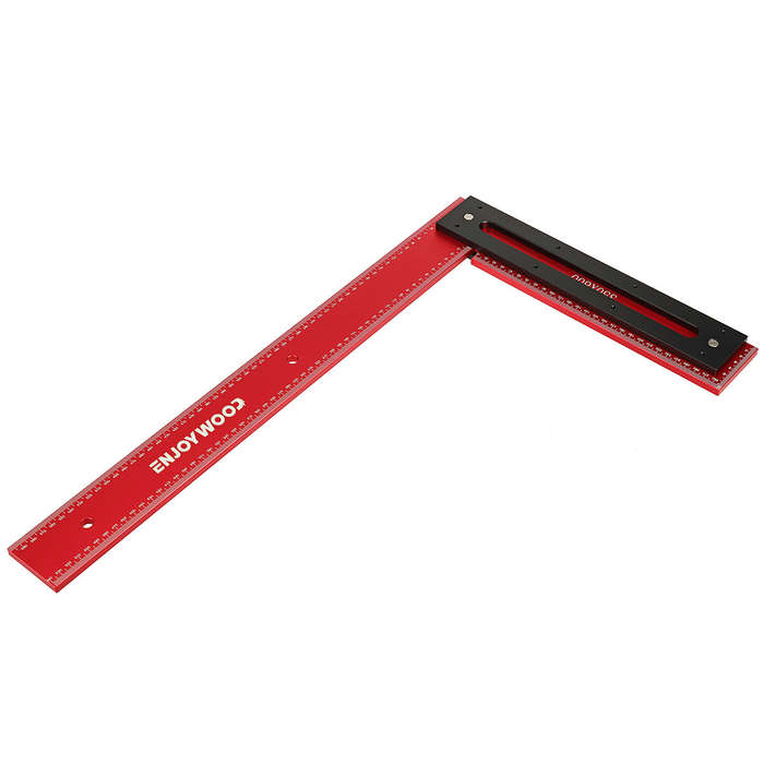 Metric - ENJOYWOOD 600mm Aluminum Alloy Carpenter Square Framing Square Right Angle Ruler for Woodwo