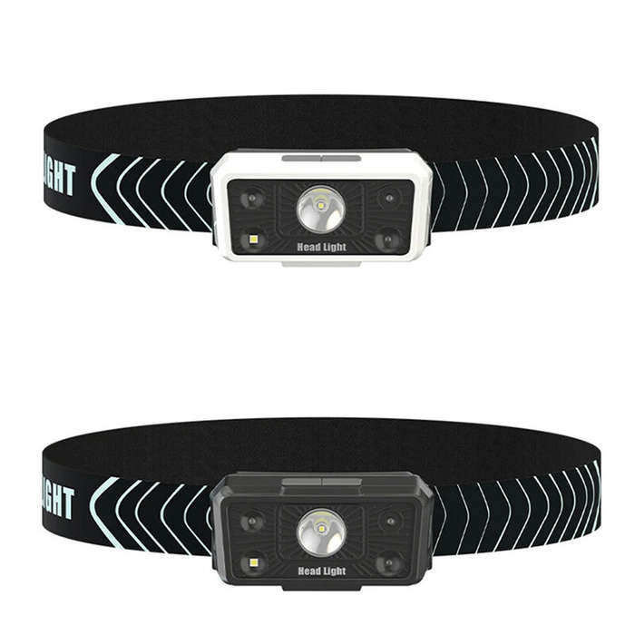 Black - USB Rechargeable Powerful Sensor Headlamp Fishing Camping Head Flashlight 5 Mode Waterproof