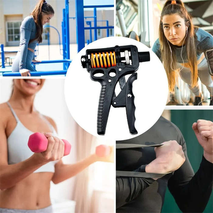 Black - KALOAD 5-165kg Adjustable Heavy Hand Grip Strengthener Finger Expander Wrist Forearm Trainer