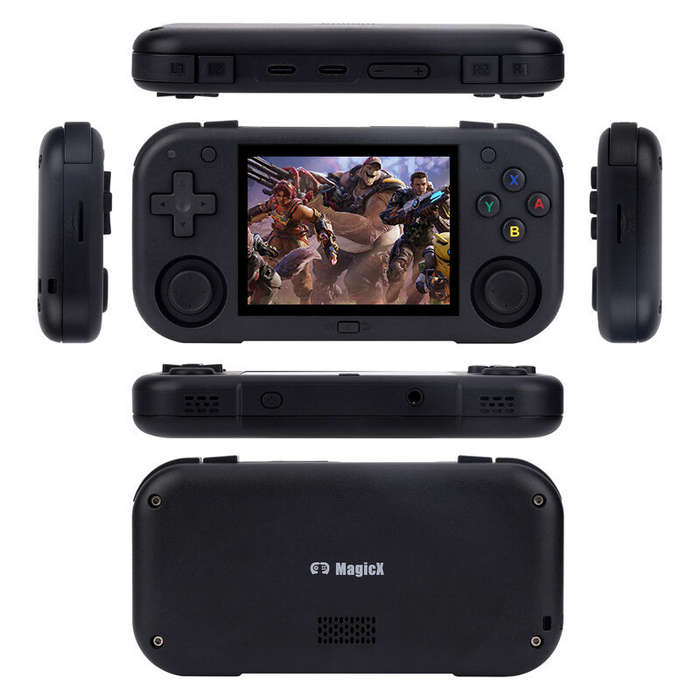 Purple - AMPOWN MINI ZERO 28 128G 11256+ Games Retro Handheld Gaming Console 2.8 Inch IPS Android Sy