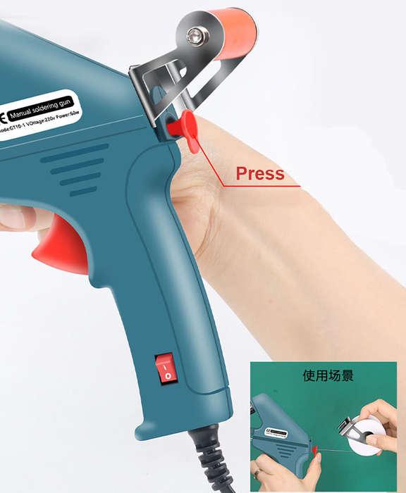 EU 220V - 60W Electronic Welding Torch Kit Internal Heat Helping Hand Soldering Iron Set Automatic T