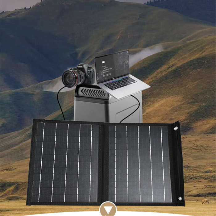 10W - IPRee 10W 5V Portable Solar Panel Folding Bag Waterproof Dual USB Port Charger Mobile Power Ba