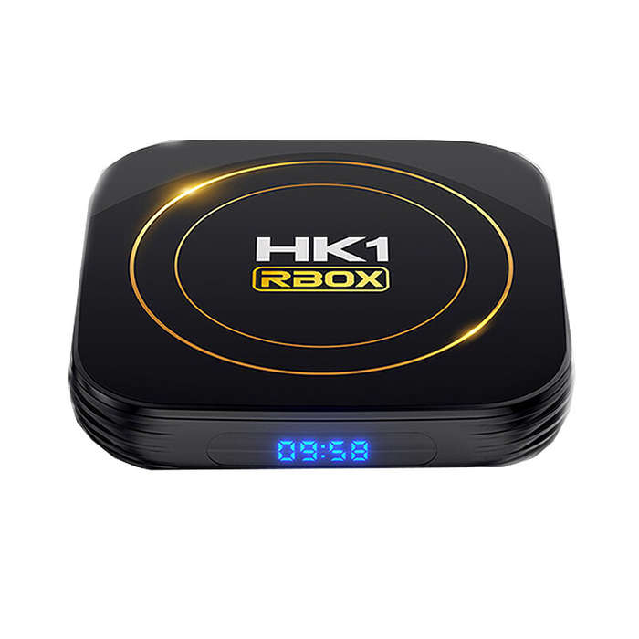 EU Plug - HK1 RBOX H8S Android 12 Smart TV Box 4+64G Dual Band 2.4G/5G WiFi Support bluetooth 4.0 8K