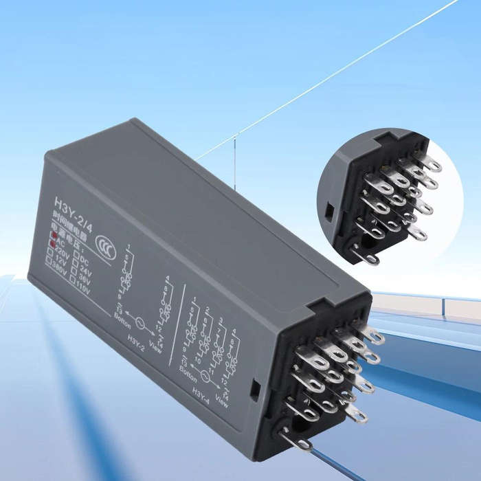 DC12V - H3Y-4 Adjustable Time Relay 14 Pin LCD Digital Display DC 12V 24V AC 220V Dual Time Cycle Co