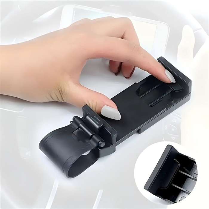 Pink - Car Steering Wheel Phone Holder Hook Mount Navigation Adjustable Mobile Phone Bracket Support