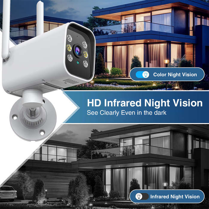 US Plug - K20 1080P PTZ WiFi IP Camera Outdoors Surveillance Camera Full-color Night Vision Motion D