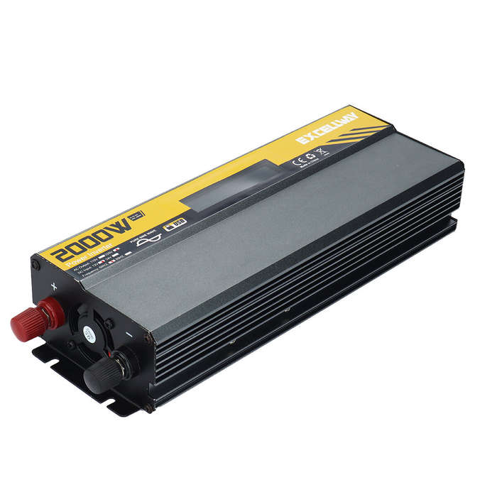 Excellway 1000W/2000W/3000W/4000W/6000W(Peak) Car Power Inverter 220V-50HZ DC 12V/24V Converter w/LC