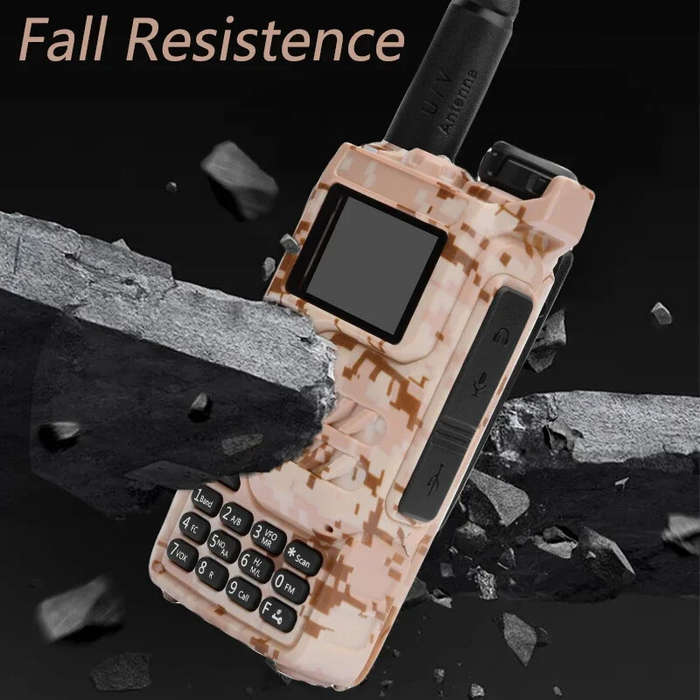 EU Plug - Quansheng UV-K5 5W Walkie Talkie Desert Camouflage UHF VHF FM DTMF Scrambler Ham 1600mAh W