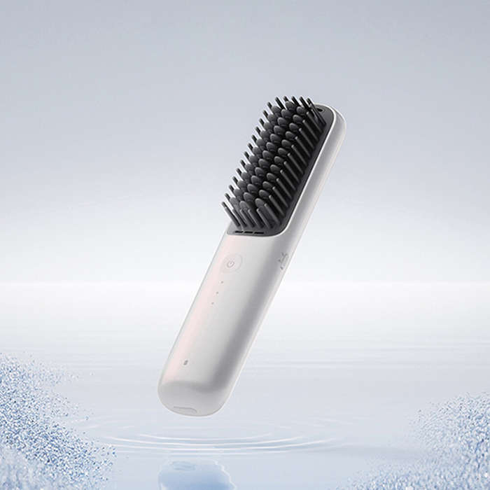 White - XIAOMI Mijia Wireless Straight Hair Comb Negative Ion Adjustable Temperature Lightweight Por