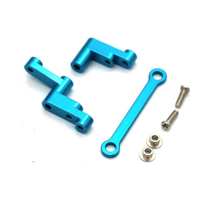 Grey - MJX 16207 16208 16209 16210 H16 1/16 Rc Car Metal Upgrade Parts Steering Set