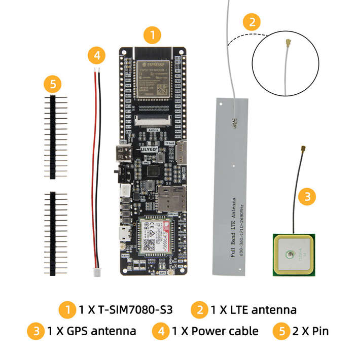 LILYGO T-SIM7080G-S3 ESP32-S3 Cat-M&NB-IOTTF CardPM U Development Board Supports WIFI Bluetooth 5.0