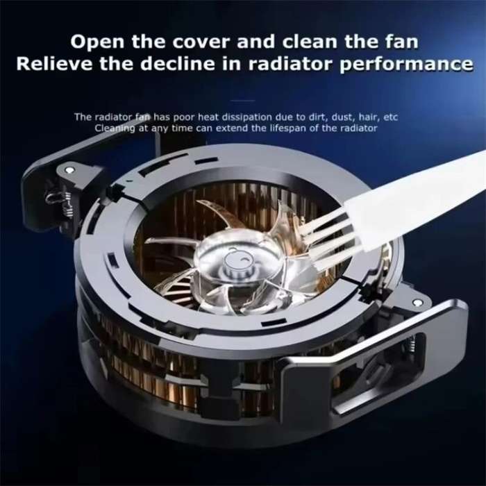 Black - CX08 15W Strong Magnetic Phone Cooler Semiconductor Mobile Radiator Low Noise Rotatable Clip