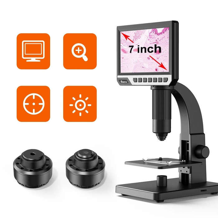 MT315 2000X Dual Lens Digital Microscope 7-inch HD IPS Large Screen Multiple Lens for Circuit/Cells