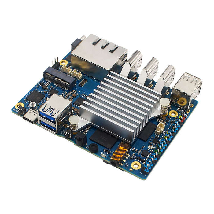 Silver - Orange Pi 5 Plus Heat Sink All-Aluminum Construction Efficient Cooling Easy Installation Hi