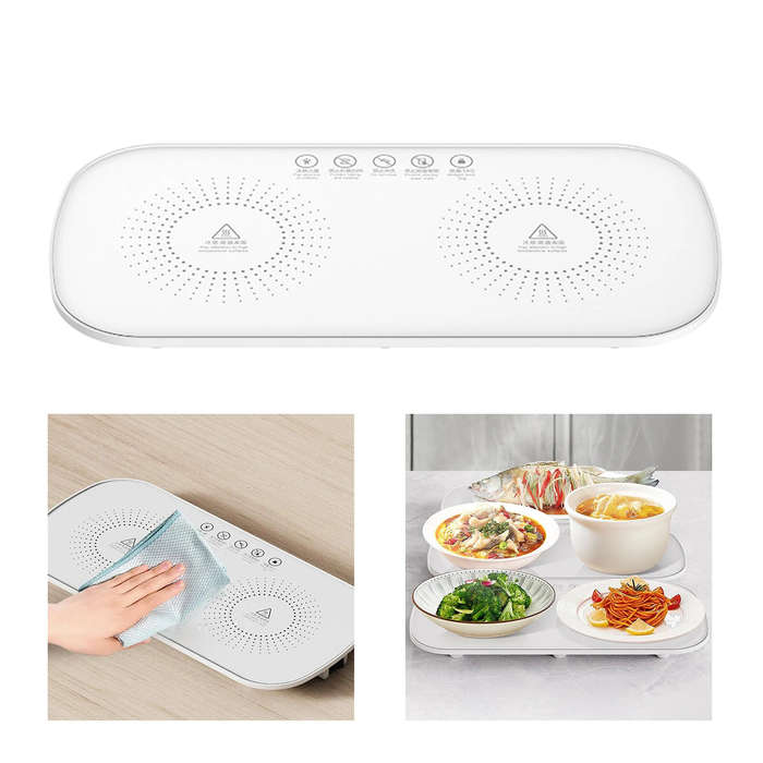 Black - Multifunctional Intelligent Constant Temperature Food Warming Board Household Dining Table I