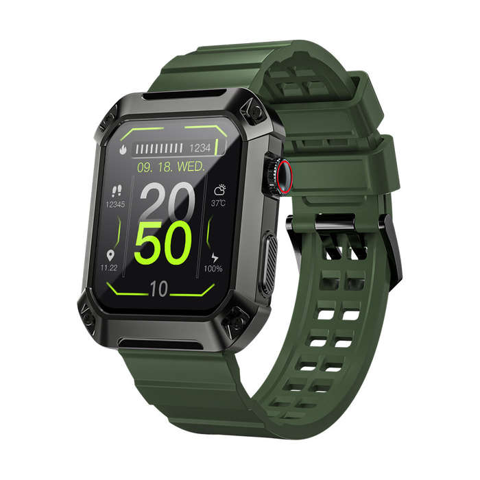 Green - LOKMAT OCEAN 2 Pro 1.85 inch HD Screen bluetooth Call Heart Rate Blood Pressure SpO2 Monitor