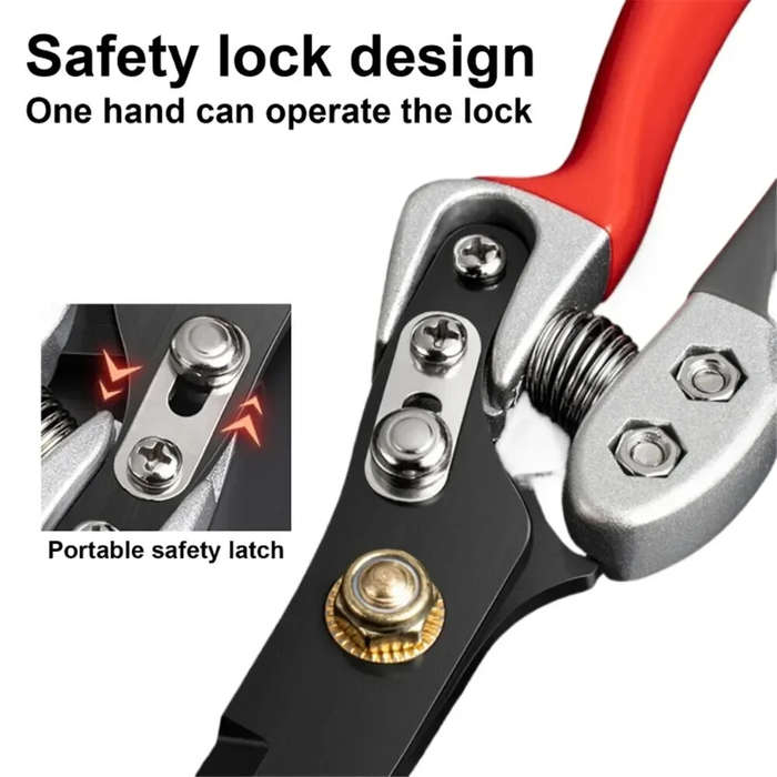 Red - Steel Sheep Shears 31.5cm Professional Animal Trimming Scissors Anti-Slip Handle Forged Quench