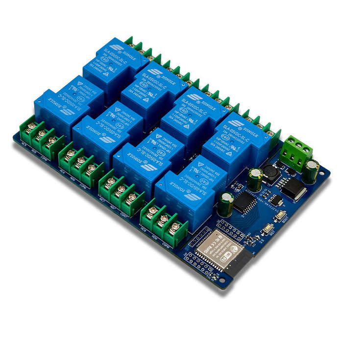 Only Board - LC DC7-28/5V Power Supply ESP32 WiFi bluetooth 8 Channels 30A Relay Module for ESP32 De